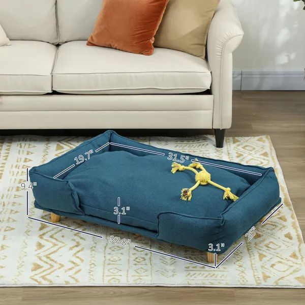 Raised Sofa Dog Bed with Comfortable Cushion