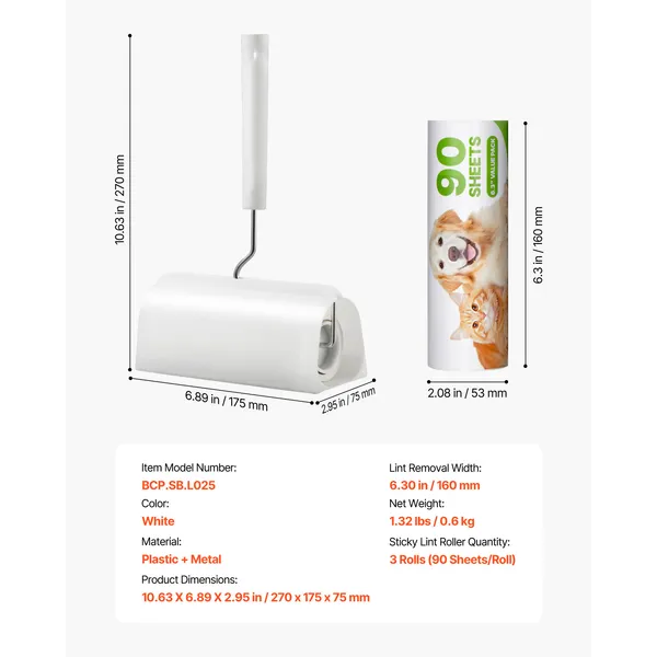 3x sticky lint roller set with upgraded ergonomic handle removing pet hair and lint from clothes and furniture