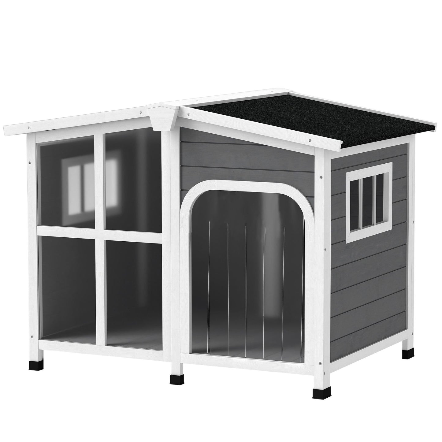 Wooden Dog House with Openable Roof