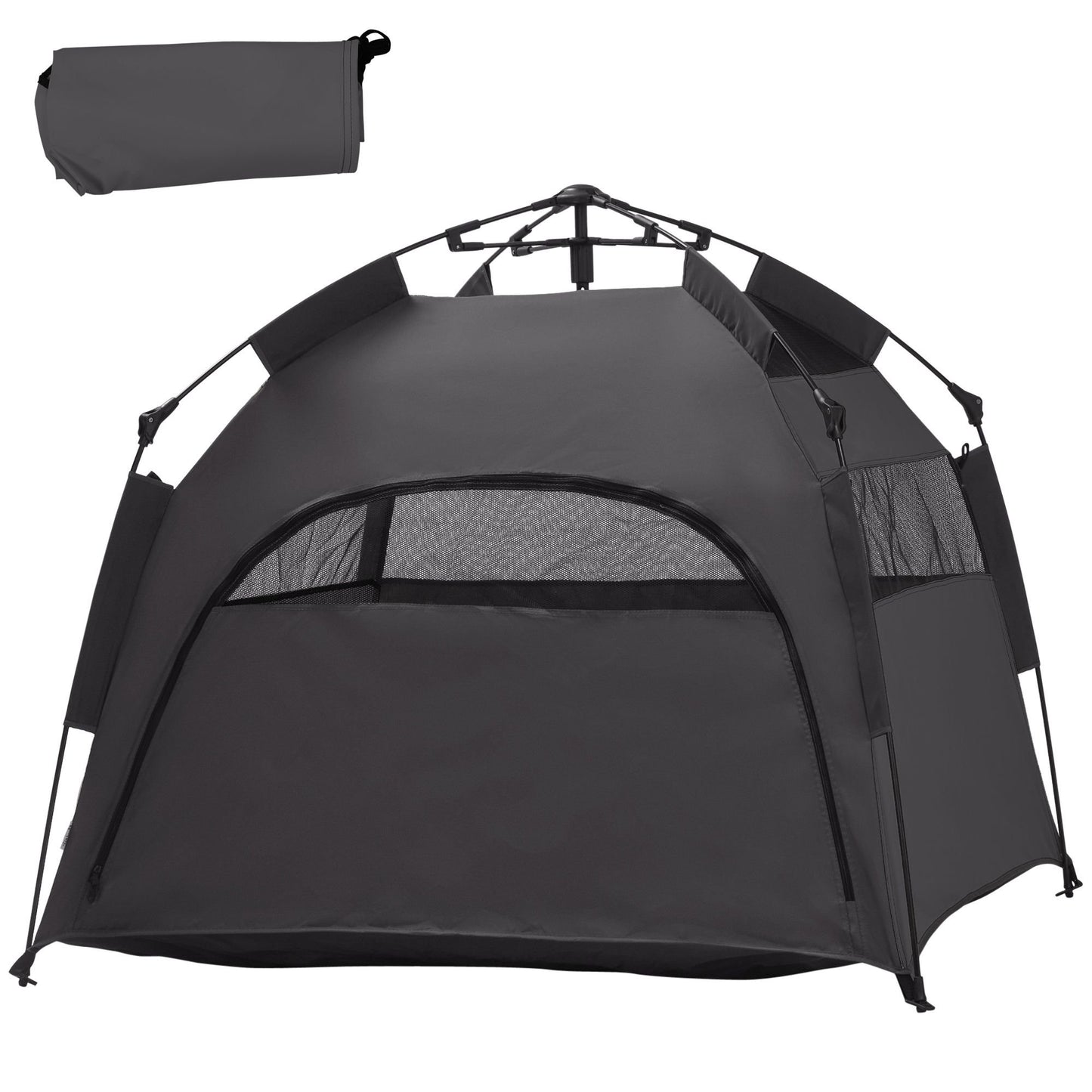 Pop Up Dog Tents with Carry Bag - Dark Gray