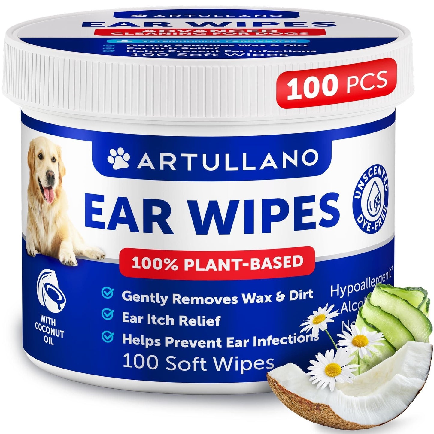 Soft Ear Itch Relief Wipes for Dogs