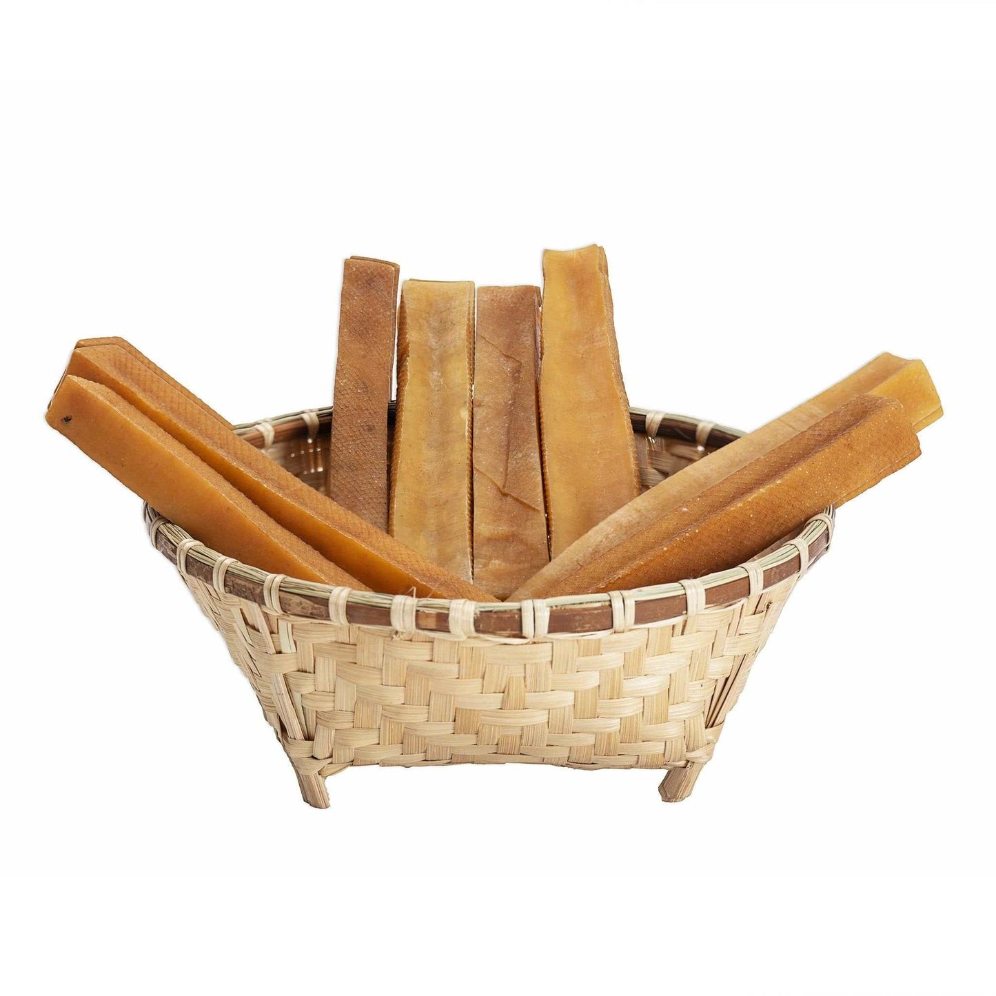 Pack of 15 natural dog stick treats made from yak and cow milk promoting dental health and long-lasting chew for all dog breeds