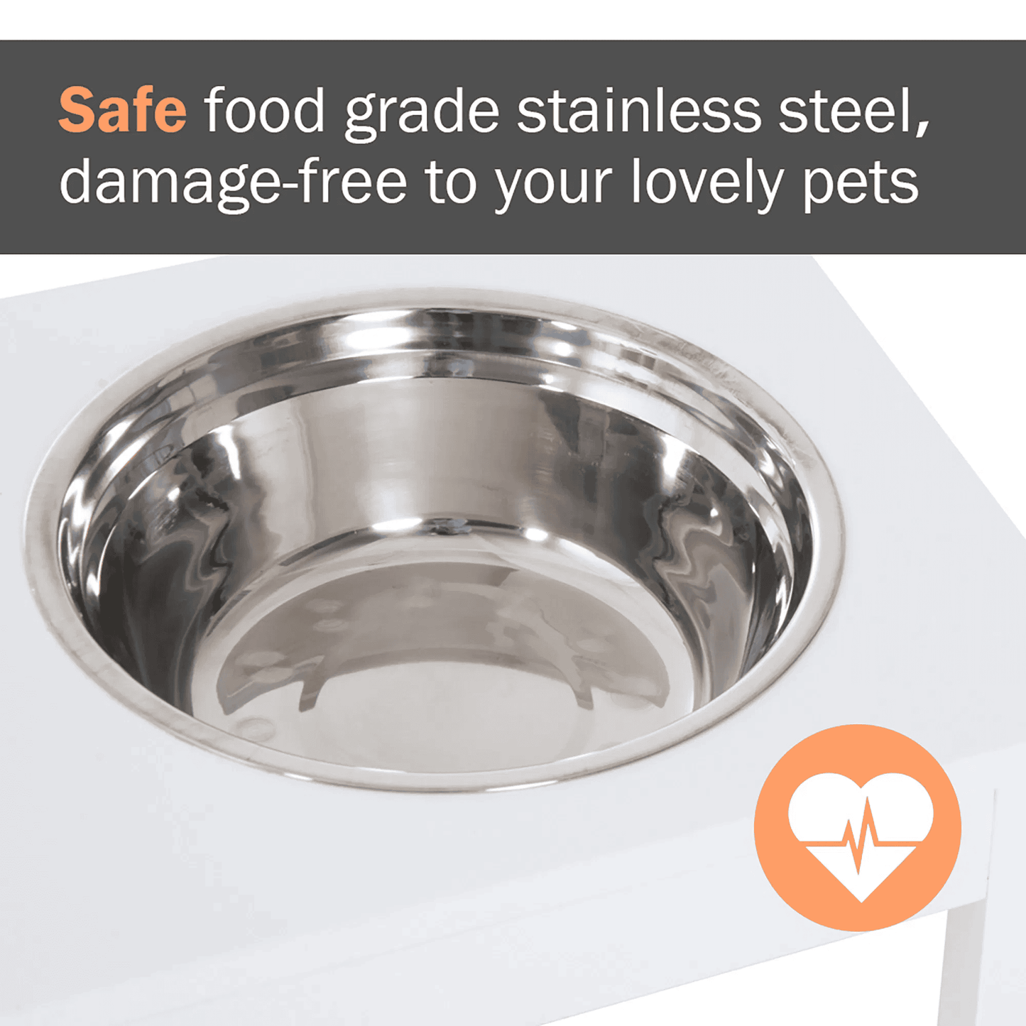 Elevated Dog Bowls with 2 Stainless Steel Pet Bowls