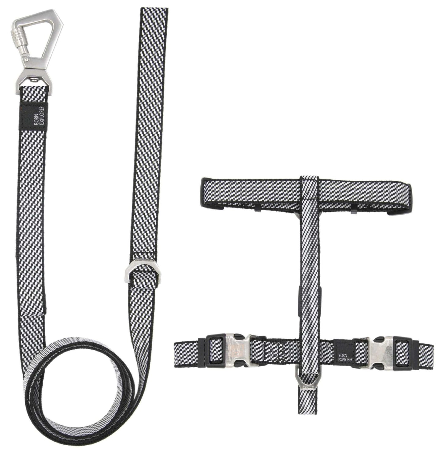 2-in-1 convertible dog walking set with adjustable leash and durable nylon material