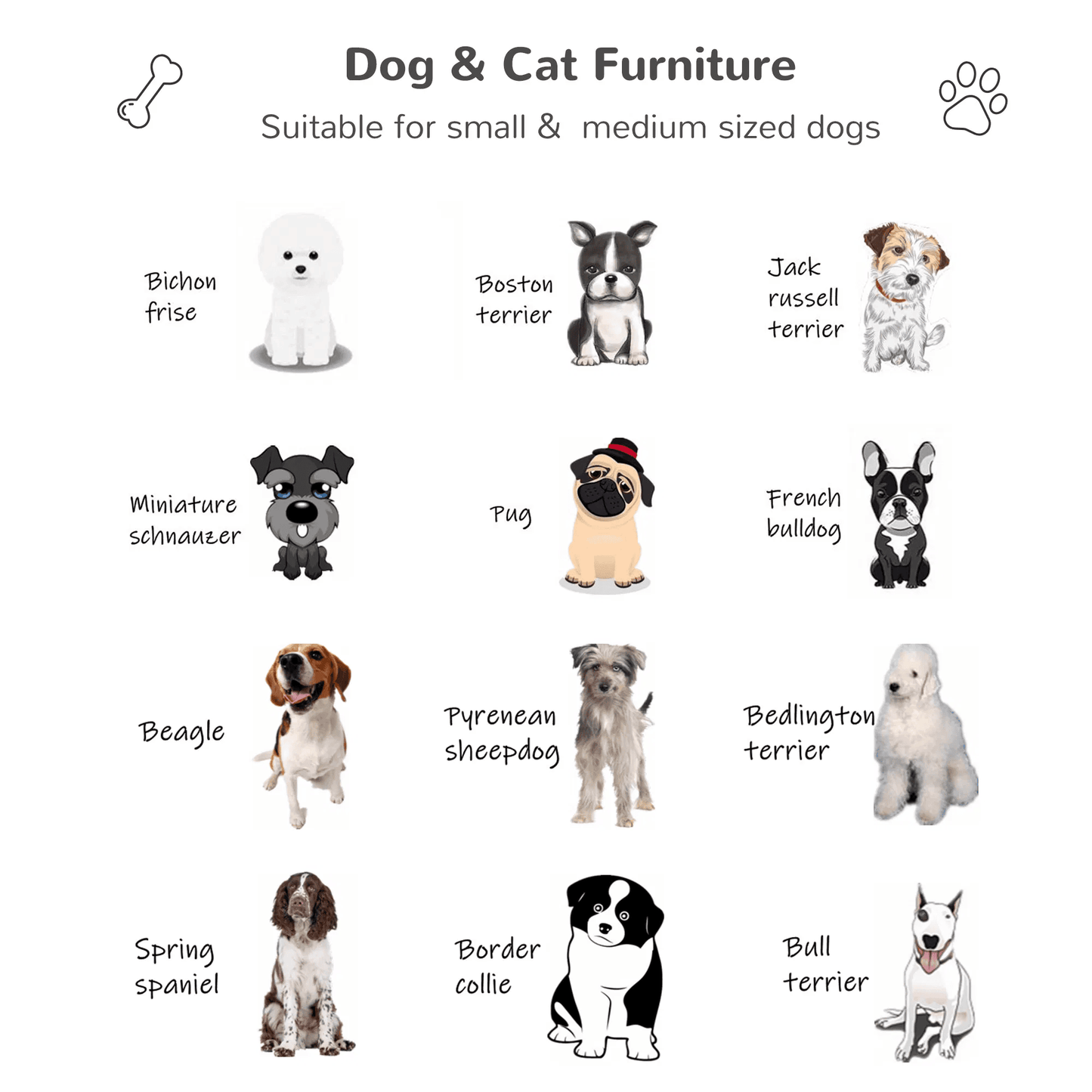 Covered dog bed with cushion and rattan wicker design for small to medium dogs