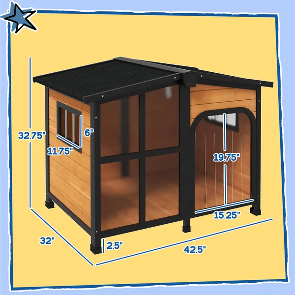 Waterproof Wooden Dog House