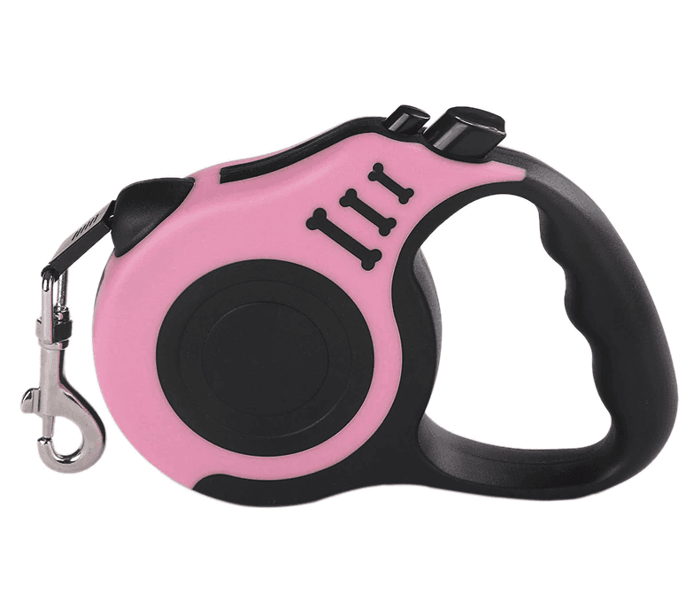 16.5FT retractable dog leash with brake lock system and ergonomic grip in multiple colors