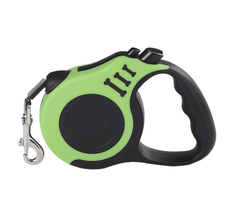 16.5FT retractable dog leash with brake and lock system, ergonomic grip, tangle-free design, and eco-friendly durable materials in multiple colors