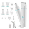 4-in-1 Pet Grooming Kit with four blades, six guide combs, quiet motor, waterproof design, and USB fast charging for efficient dog grooming