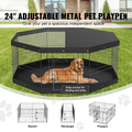 Foldable Metal 8 Panel Dog Pen