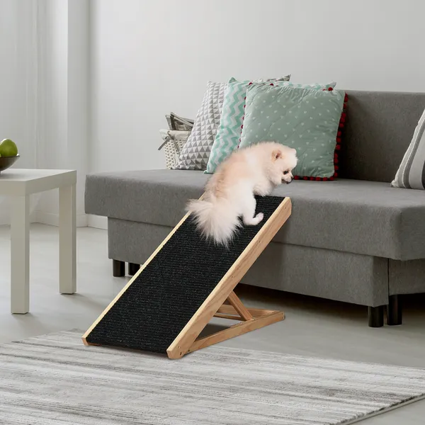 Adjustable Height Dog Ramps with Non-slip Carpet
