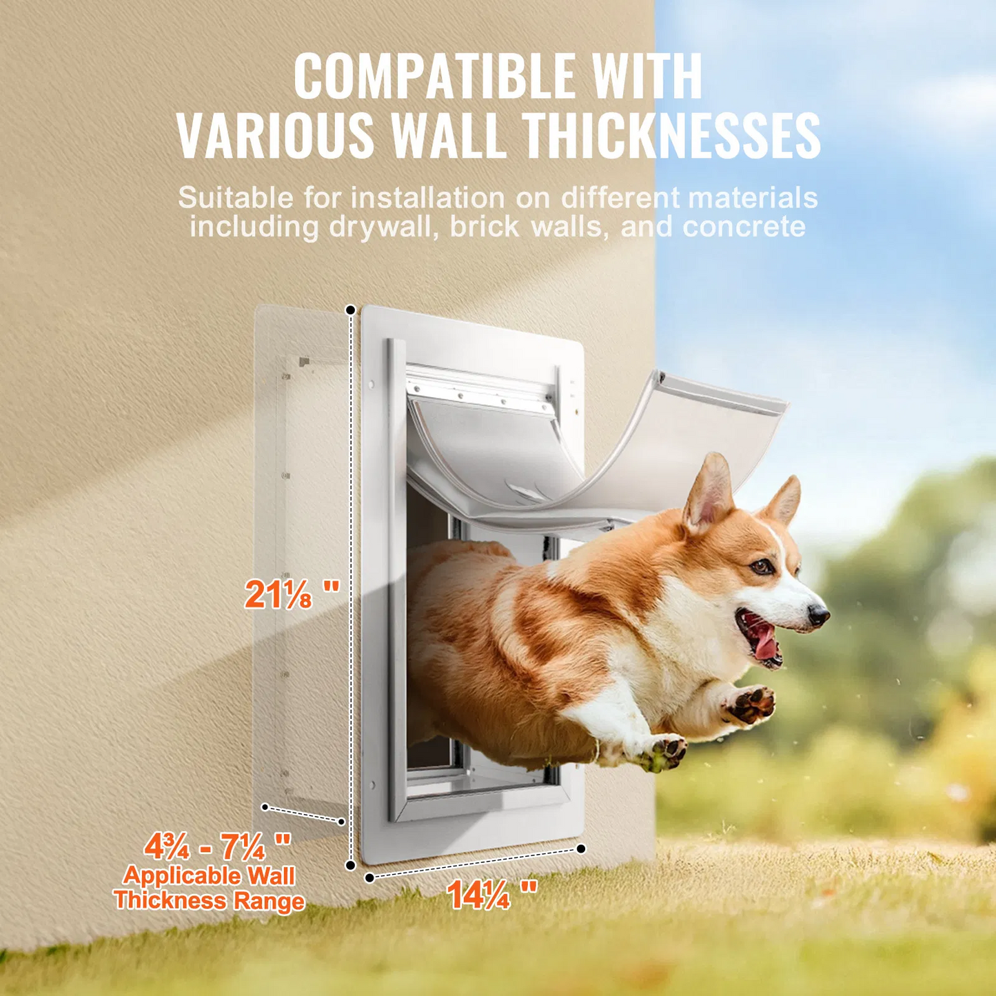 Thru-Wall Doggie Doors with Lock