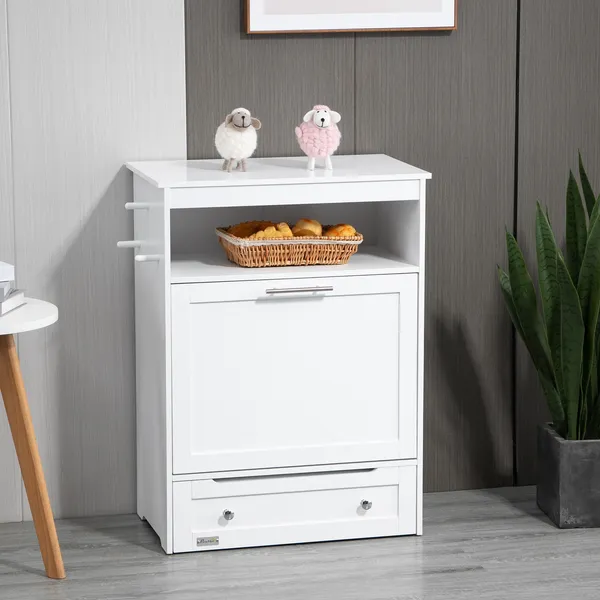 Elevated Dog Bowls with Storage Cabinet