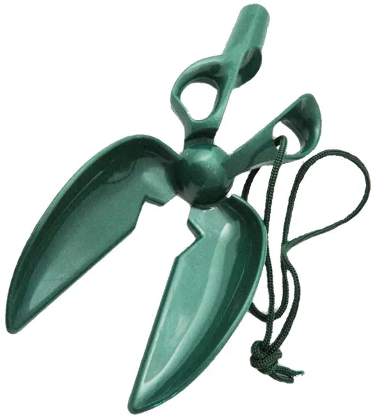 Dog Scissor Pooper Scoopers with curved handles and carrying strap for hygienic waste removal