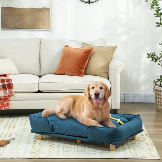 Raised Sofa Dog Bed with Comfortable Cushion