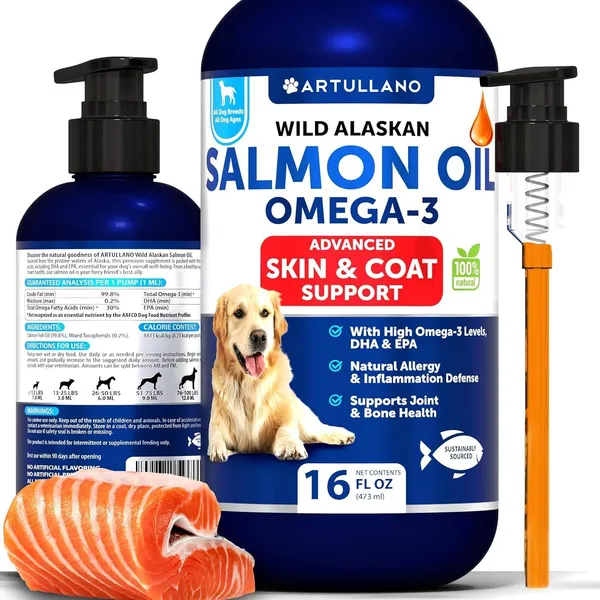Salmon Oil Omega 3 Supplements for Dogs