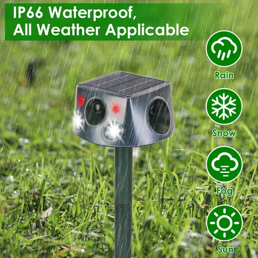 Outdoor Ultrasonic Solar Animal Repeller