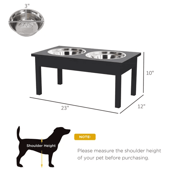 Elevated Dog Bowls with 2 Stainless Steel Pet Bowls