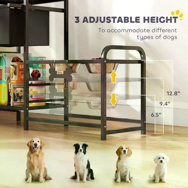 Elevated Dog Bowls with Storage