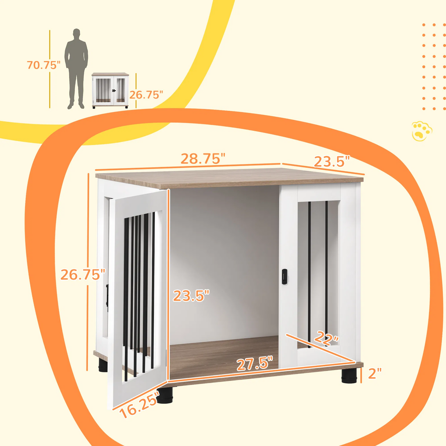 Furniture Style Dog Crate End Table