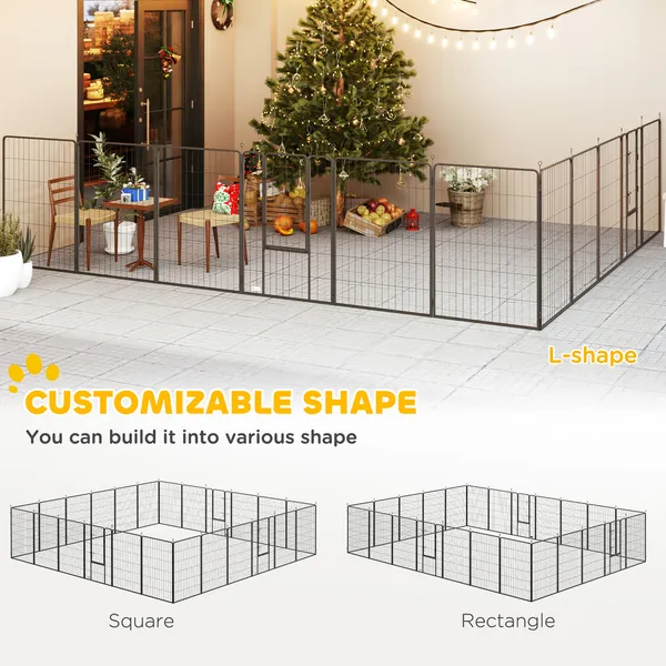 Outdoor Dog Pen and Lockable Door