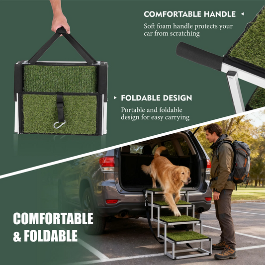 Portable Dog Steps with Non-Slip Surface & Reinforced Design