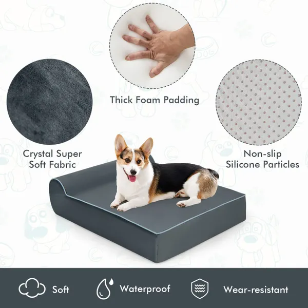 Orthopedic Dog Bed with Headrest