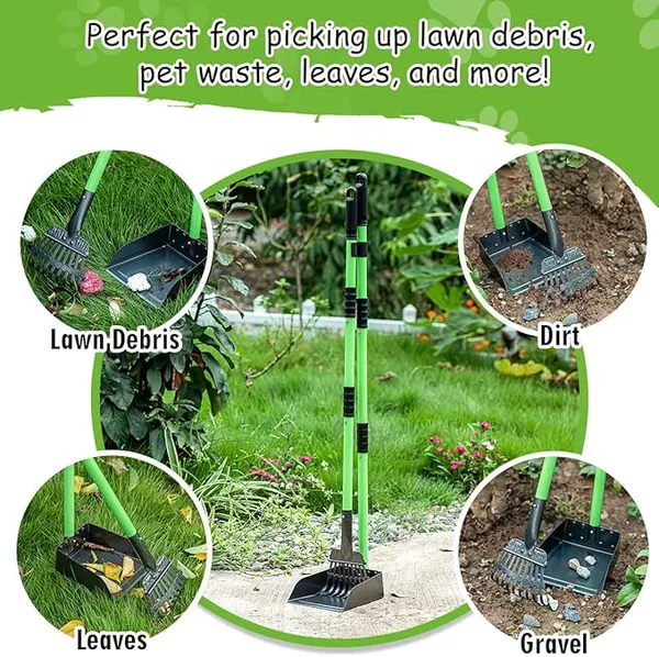 Pooper Scooper with Stainless Metal Handle