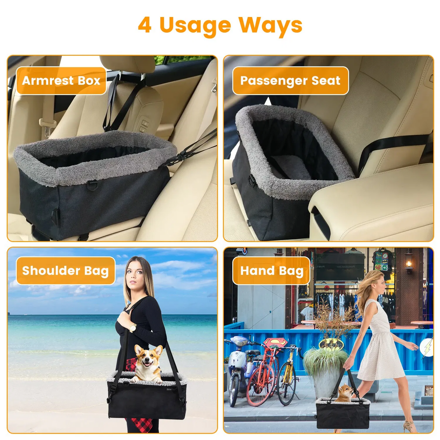 Small Dog Car Seat Up to 9 Lbs