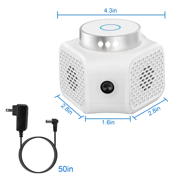 360° plug-in ultrasonic pest repeller with 4 modes and LED lights for indoor rodent control