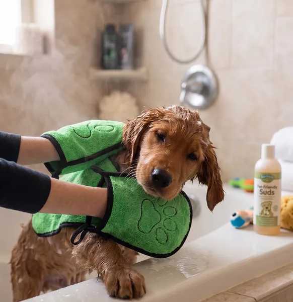 Dog Bath Towel Mittens