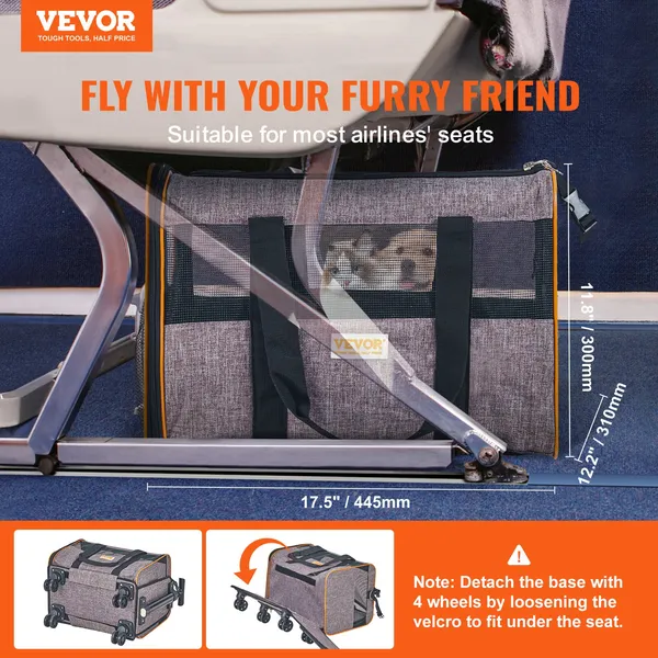Airline Approved Rolling Dog Carrier