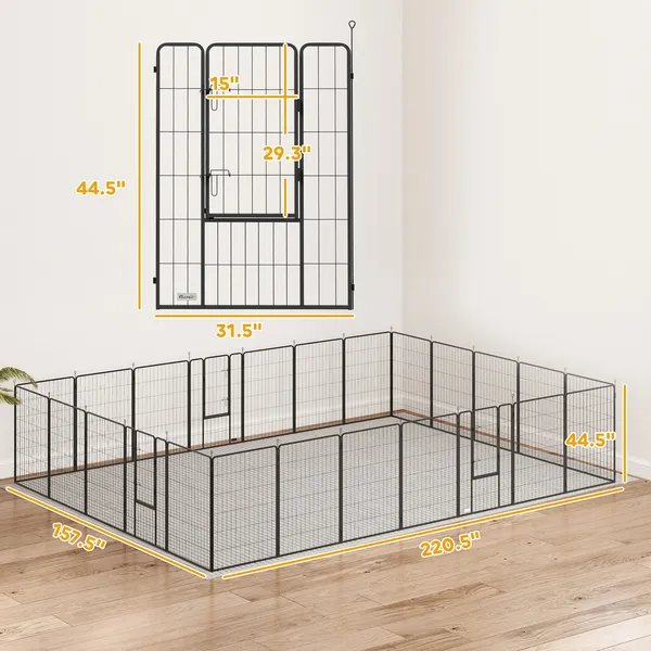 Outdoor Dog Pen and Lockable Door