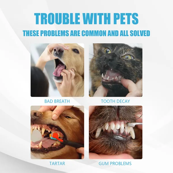 Dog Dental Care Toothpaste tube with toothbrush for cleaning pet teeth and gums
