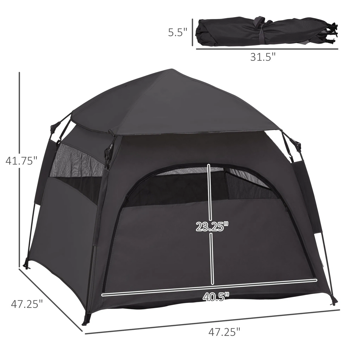 Pop Up Dog Tent for Extra Large and Large Dogs with Carry Bag