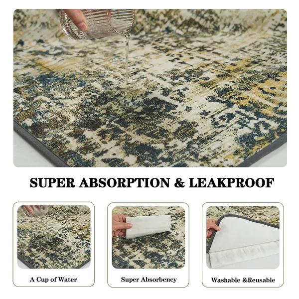 Washable and reusable dog pee pads with non-slip bottom and fast absorption for training and leakproof protection
