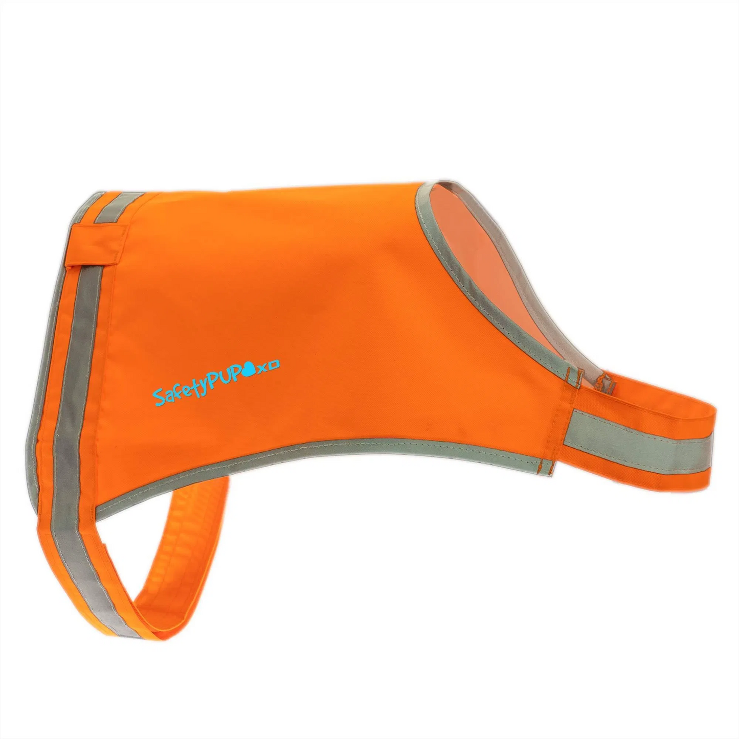 Bright orange reflective dog life jacket for outdoor safety and visibility