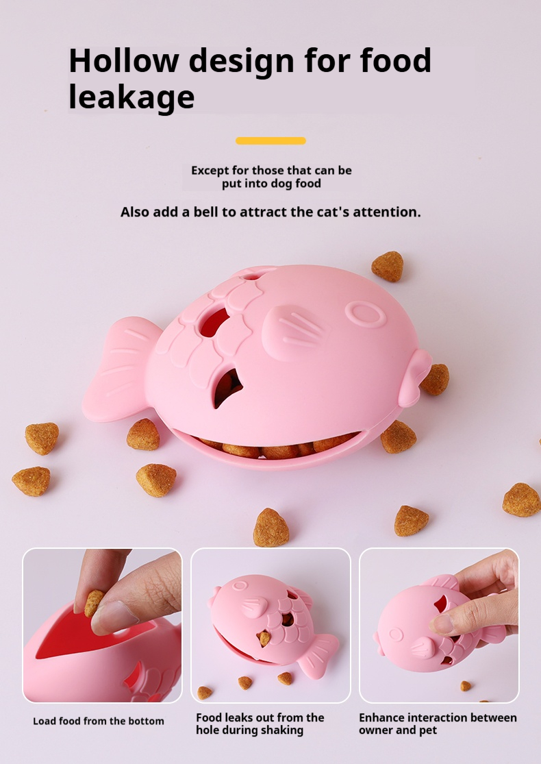 Fish-Shaped Dog Treat Dispenser Toy