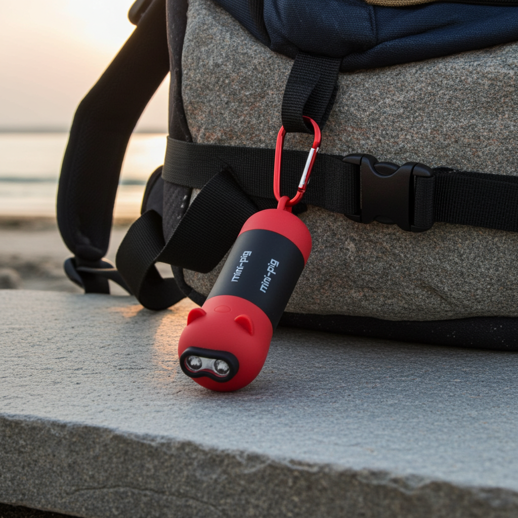 'Oink' Dog Poop Bag Holders and LED Flashlight