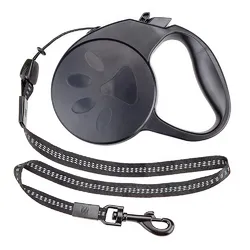 10-foot retractable dog leash for extra-small dogs and puppies with ergonomic handle and smooth mechanism