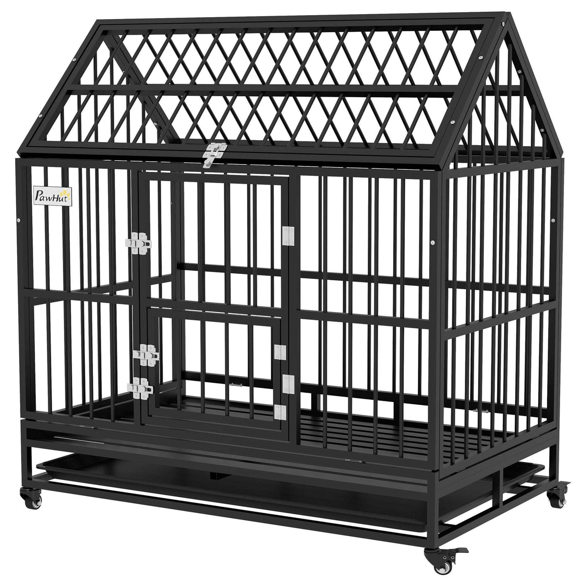 48-Inch Heavy Duty Dog Crate with Double Doors