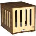 Elegant Furniture Style Dog Crates with Plush Cushion - Brown