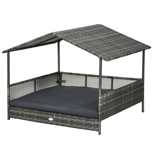 Large Rattan Covered Dog Bed