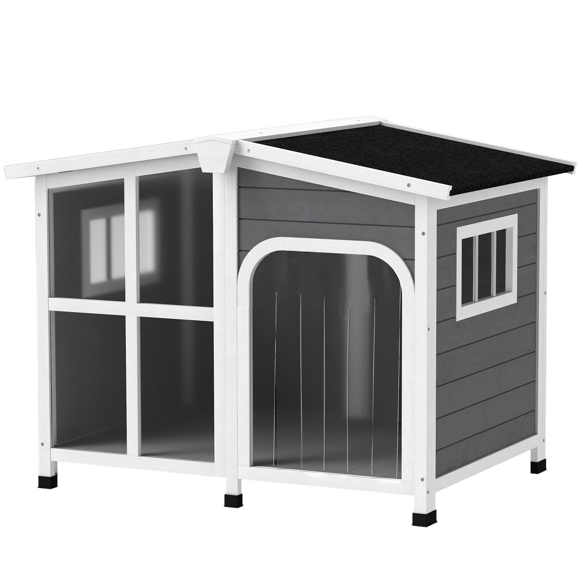 Wooden Dog House with Openable Roof