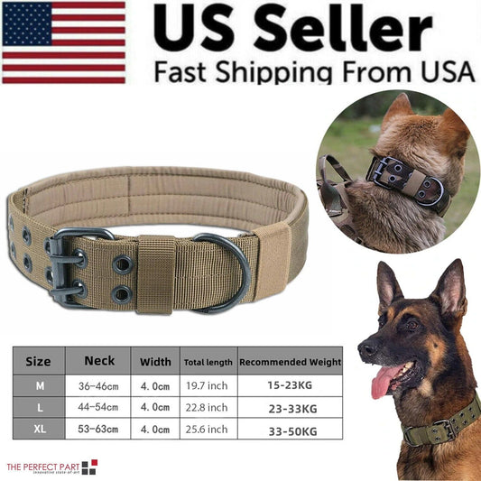 Heavy Duty Tactical Flat Dog Collars