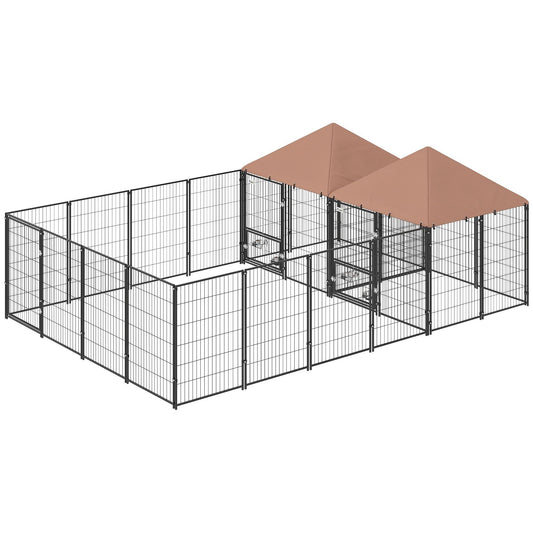 Large Outdoor Dog Pens with 2 Rooms