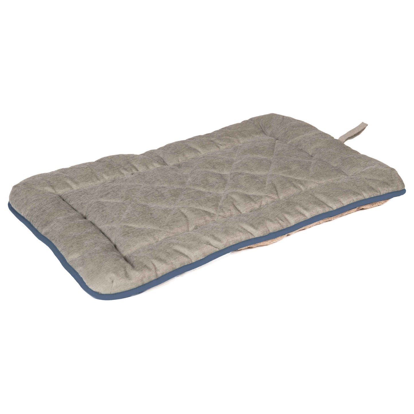 Plush chenille sleeper dog cushion with quilted pattern and water-resistant fabric for pets