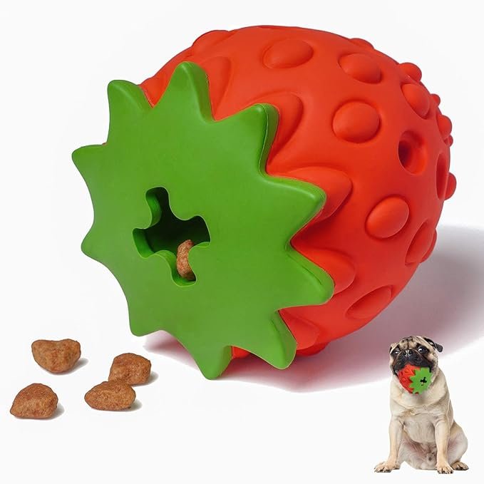 Strawberry Dog Treat Dispensing Toy