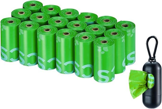 Unscented Lime Dog Poop Bags with Waste Dispenser