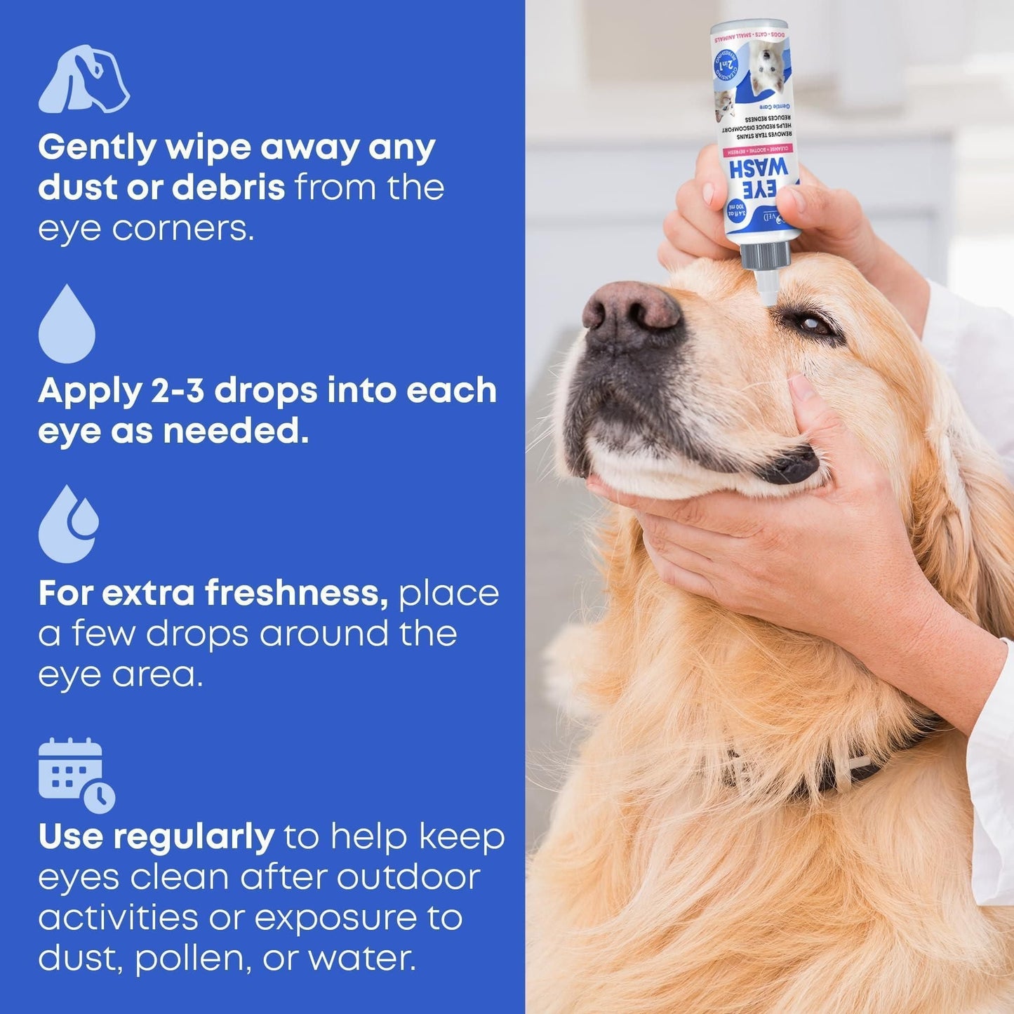 Wash and Tear Stain Eye Care for Dogs